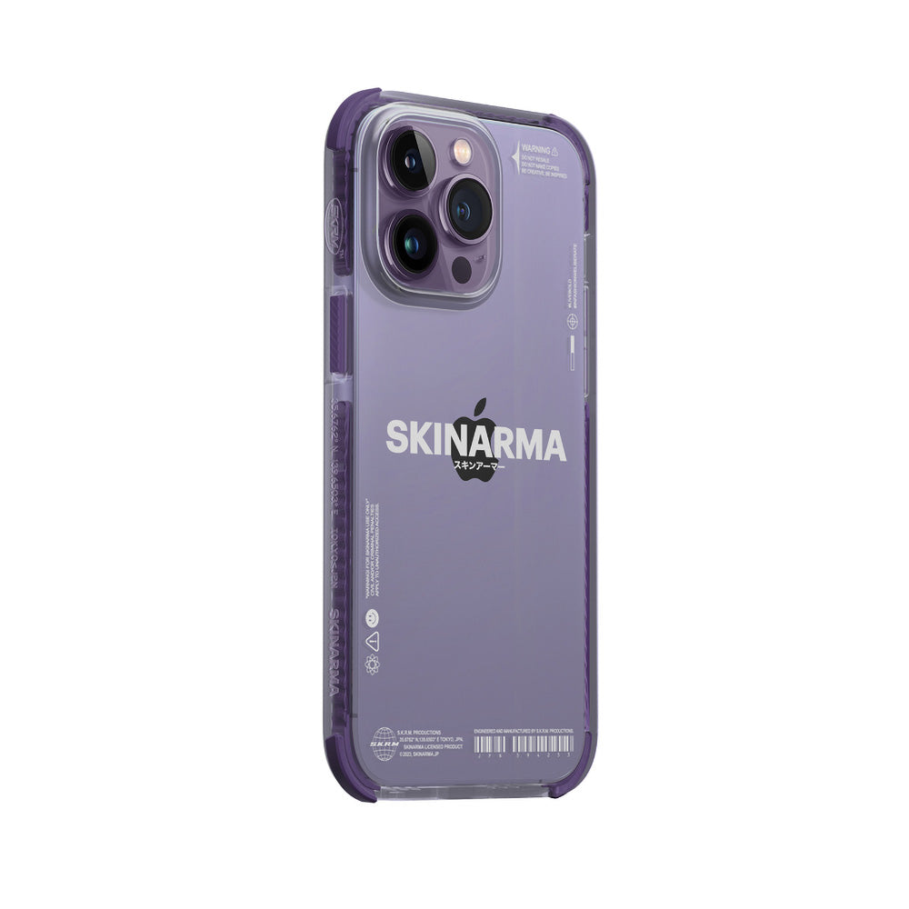 iPhone 14 Pro Kılıf SkinArma Şeffaf Airbag Tasarımlı Iro Kılıf Mor
