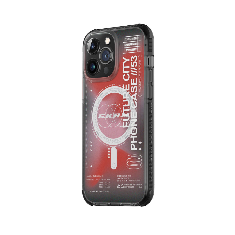 iPhone 14 Pro Kılıf SkinArma Şeffaf Airbag Tasarımlı Magsafe Şarj Özellikli Shorai Kılıf Mor