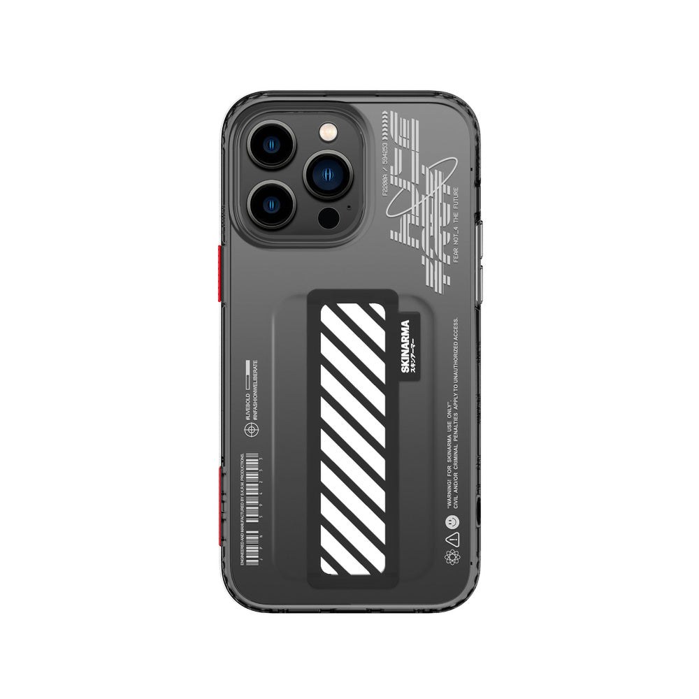 iPhone 14 Pro Kılıf SkinArma Şeffaf Desenli Kaze Kılıf Füme