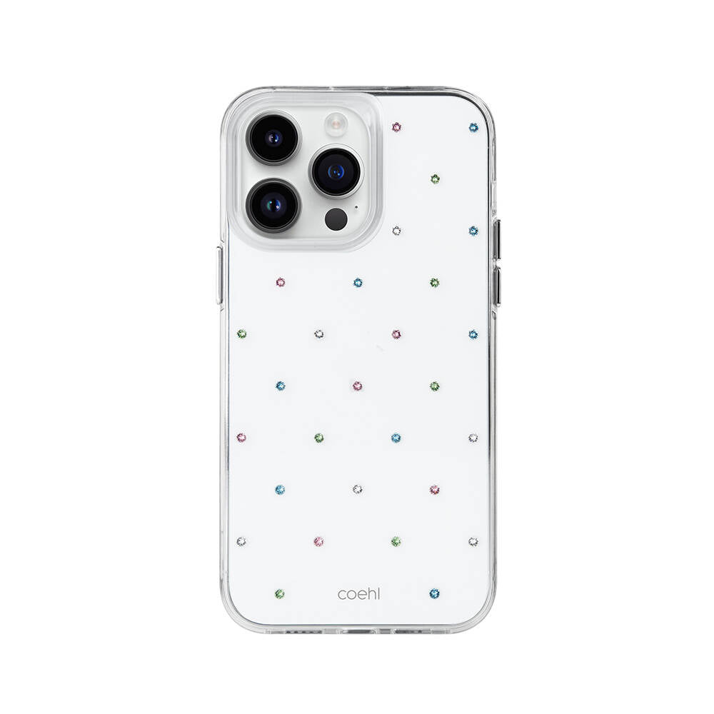 iPhone 14 Pro Kılıf Tektaş Desenli Coehl Solitaire Kılıf Renksiz