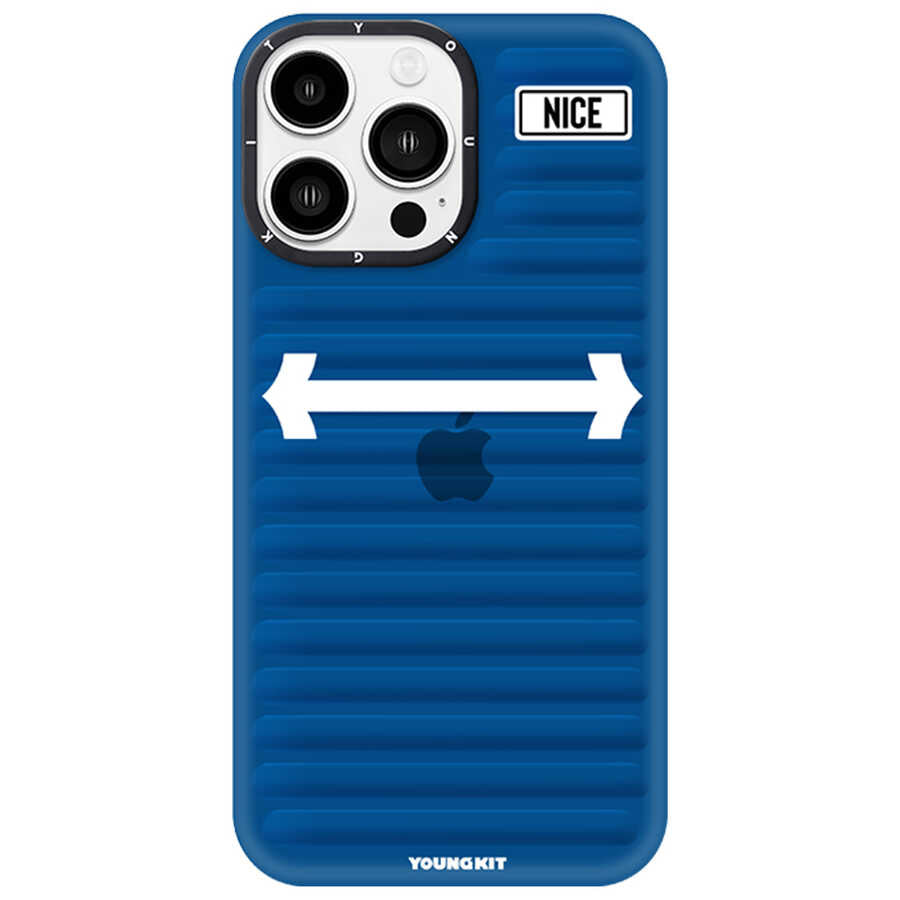 iPhone 14 Pro Kılıf YoungKit Luggage FireFly Serisi Kılıf Sierra Mavi