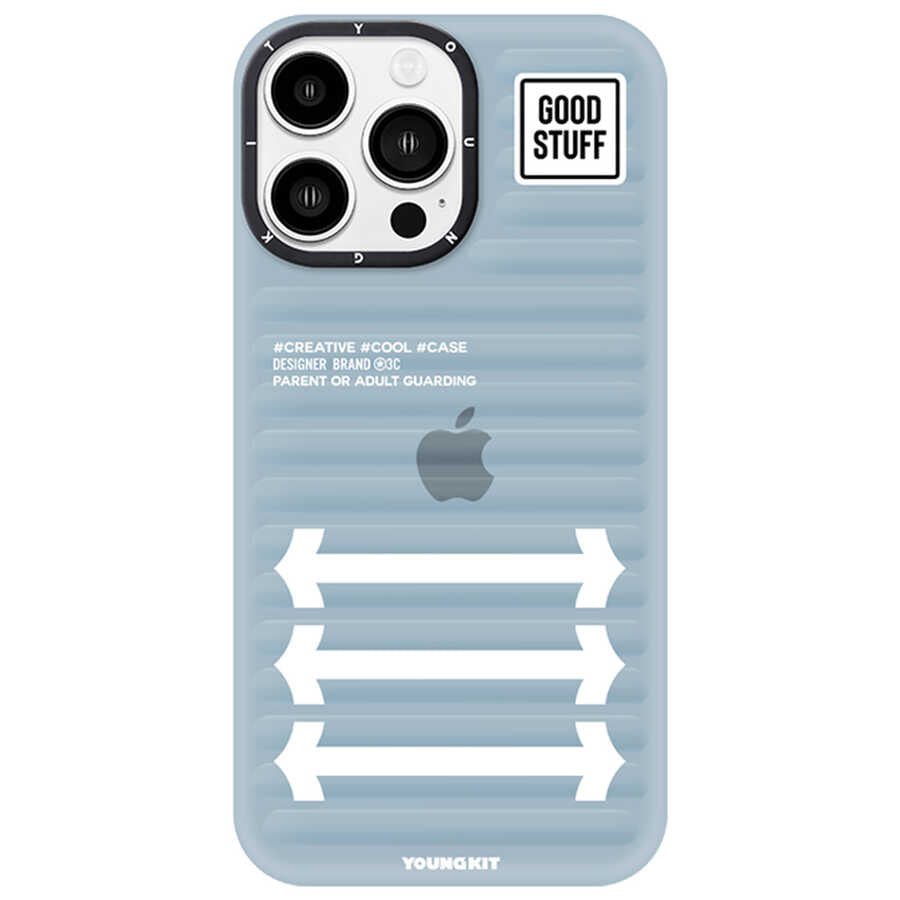iPhone 14 Pro Kılıf YoungKit Luggage FireFly Serisi Kılıf Sierra Mavi