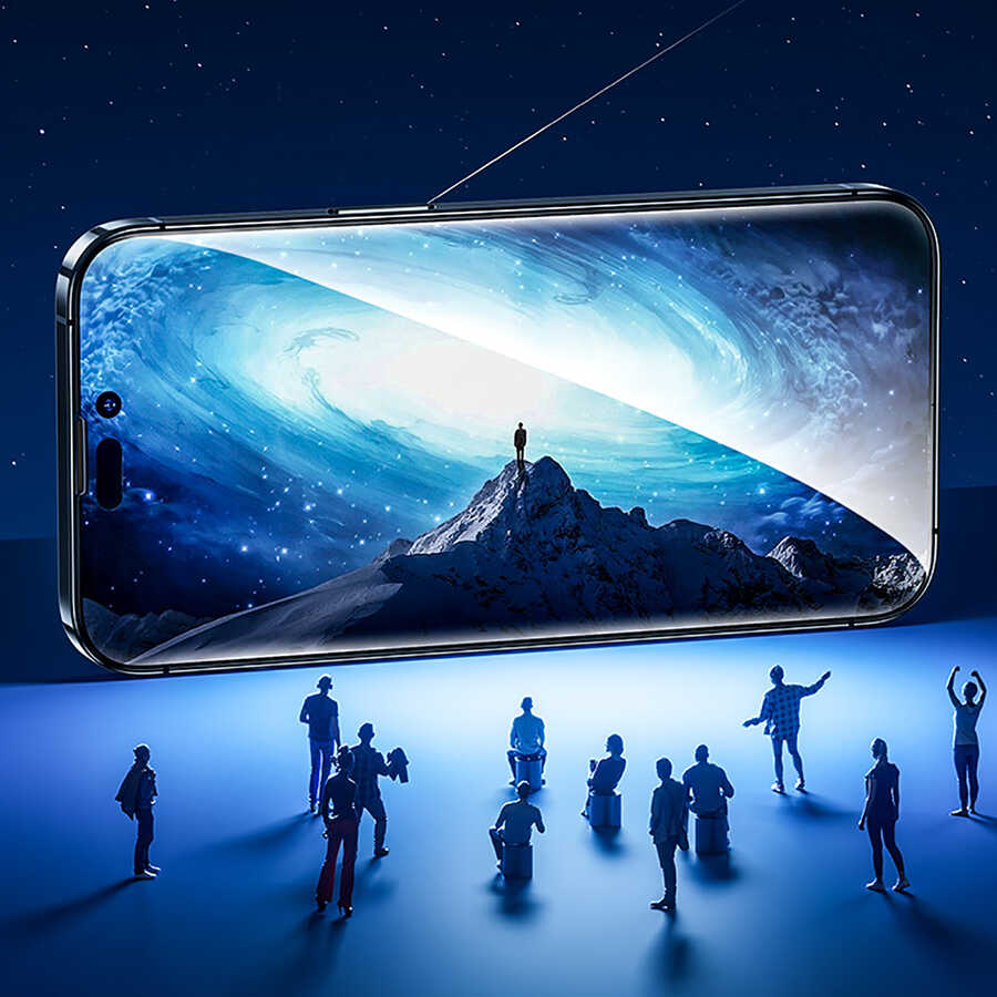 iPhone 14 Pro Max Benks 0.3mm V Pro Privacy Hayalet Ekran Koruyucu Siyah