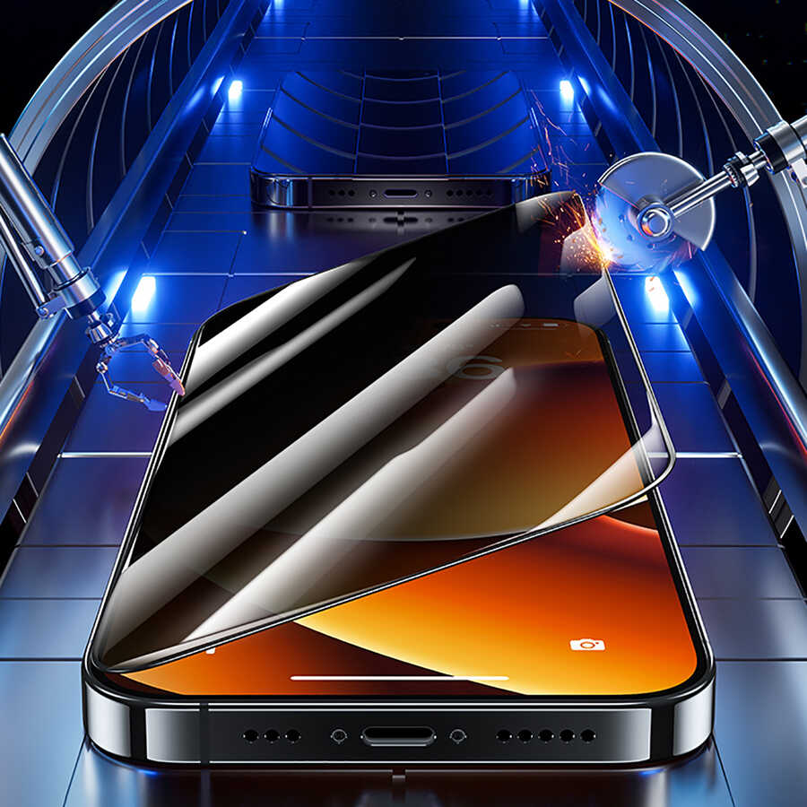 iPhone 14 Pro Max Benks 0.3mm V Pro Privacy Hayalet Ekran Koruyucu Siyah