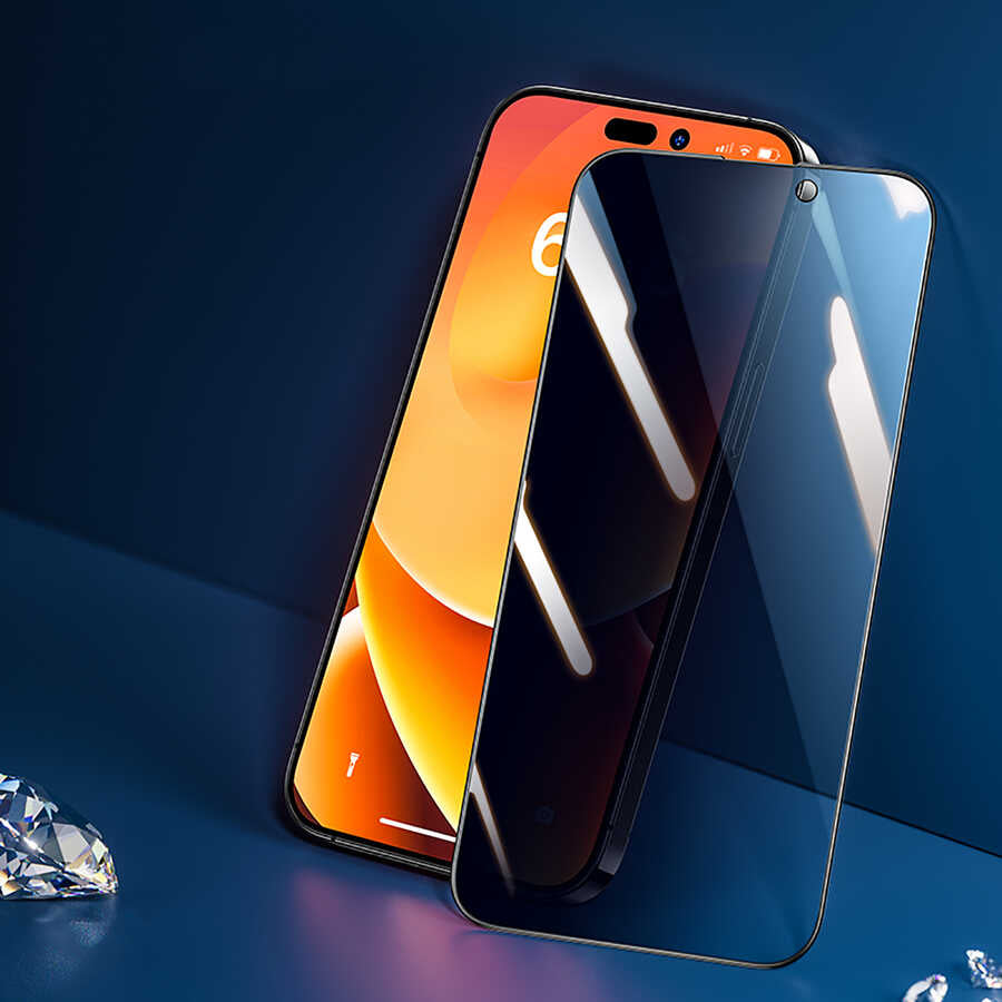 iPhone 14 Pro Max Benks 0.3mm V Pro Privacy Hayalet Ekran Koruyucu Siyah