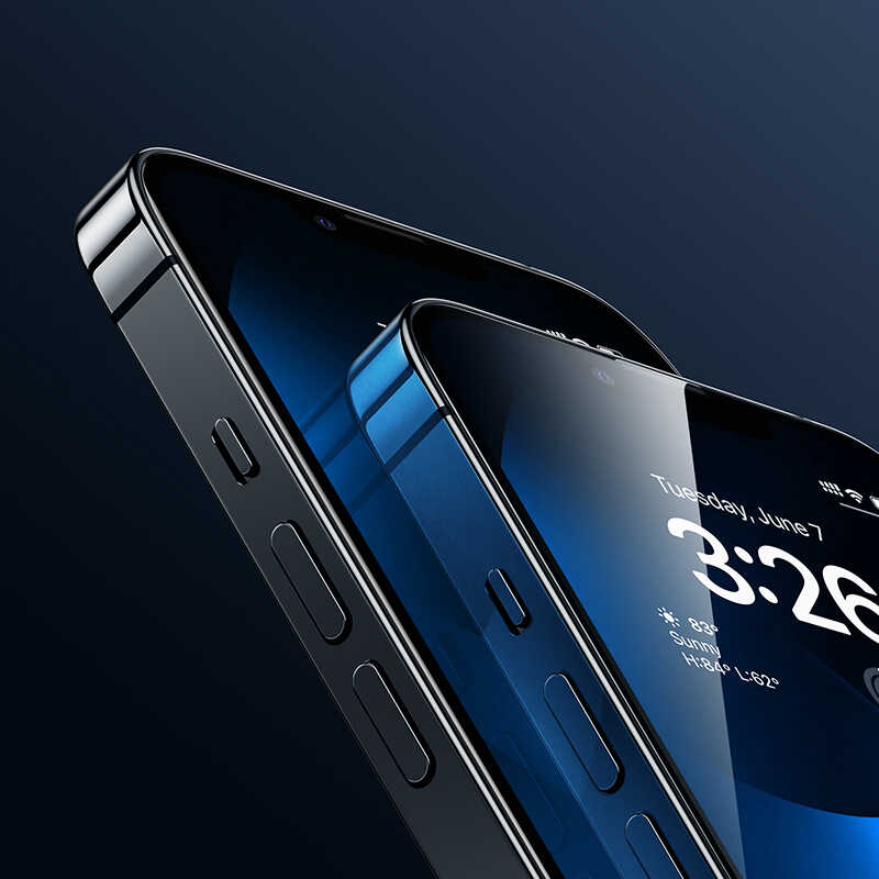 iPhone 14 Pro Max Benks Warrior Safir Coating Cam Ekran Koruyucu Siyah