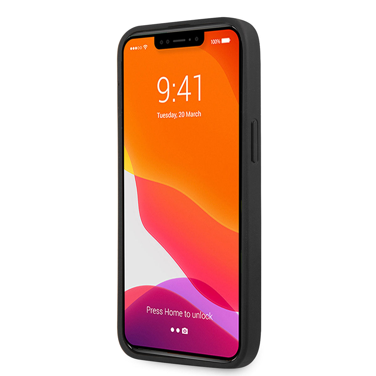 iPhone 14 Pro Max Kılıf AMG Leather Deri Çizgili Kabartmalı Dizayn Kılıf Siyah