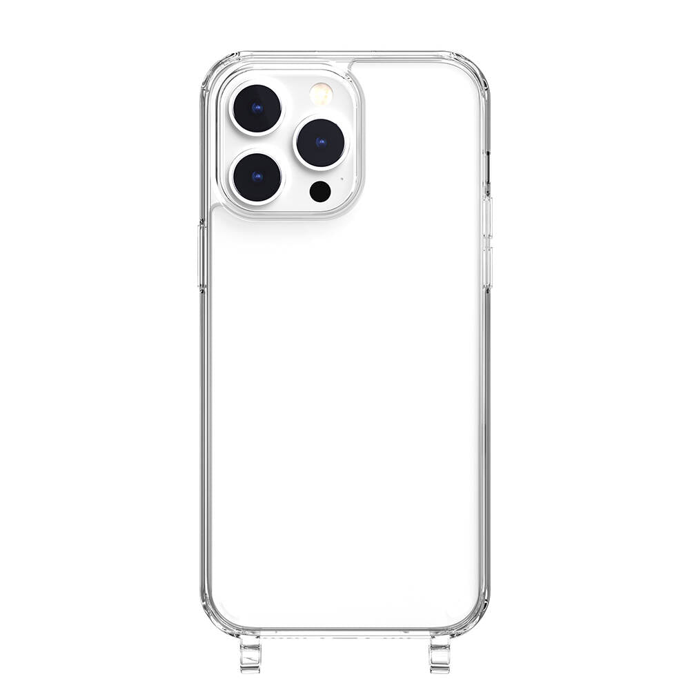 iPhone 14 Pro Max Kılıf Boyun Askılı Şok Önleyicili Şeffaf Lisanslı Switcheasy Play Kılıf Lacivert