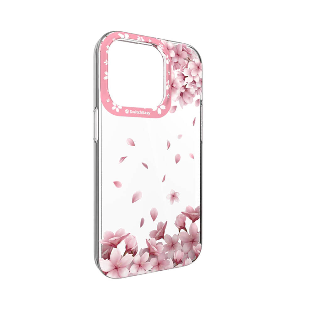 iPhone 14 Pro Max Kılıf Çift IMD Baskılı Lisanslı Switcheasy Artist Sakura Kılıf Pembe