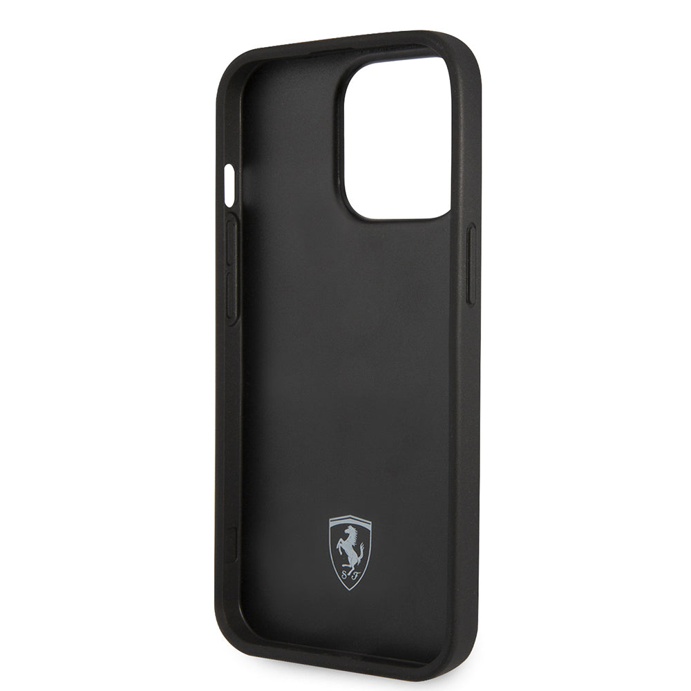 iPhone 14 Pro Max Kılıf Ferrari Deri Sarı Noktalı Dizayn Kılıf Sarı