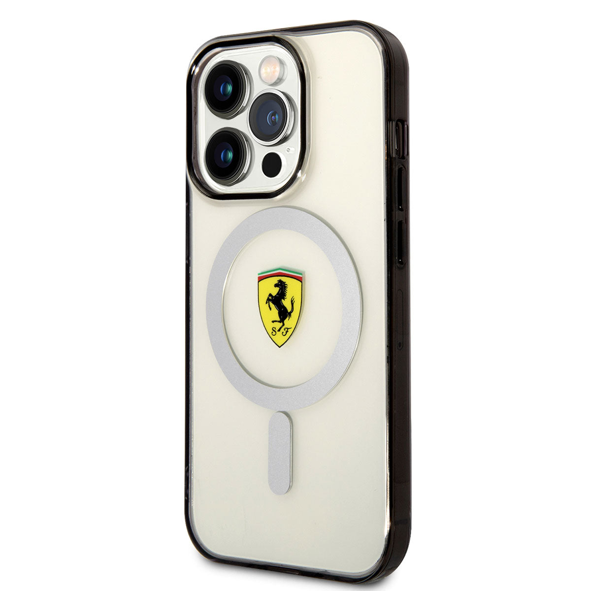 iPhone 14 Pro Max Kılıf Ferrari Magsafe Şarj Özellikli Transparan Dizayn Kılıf Renksiz