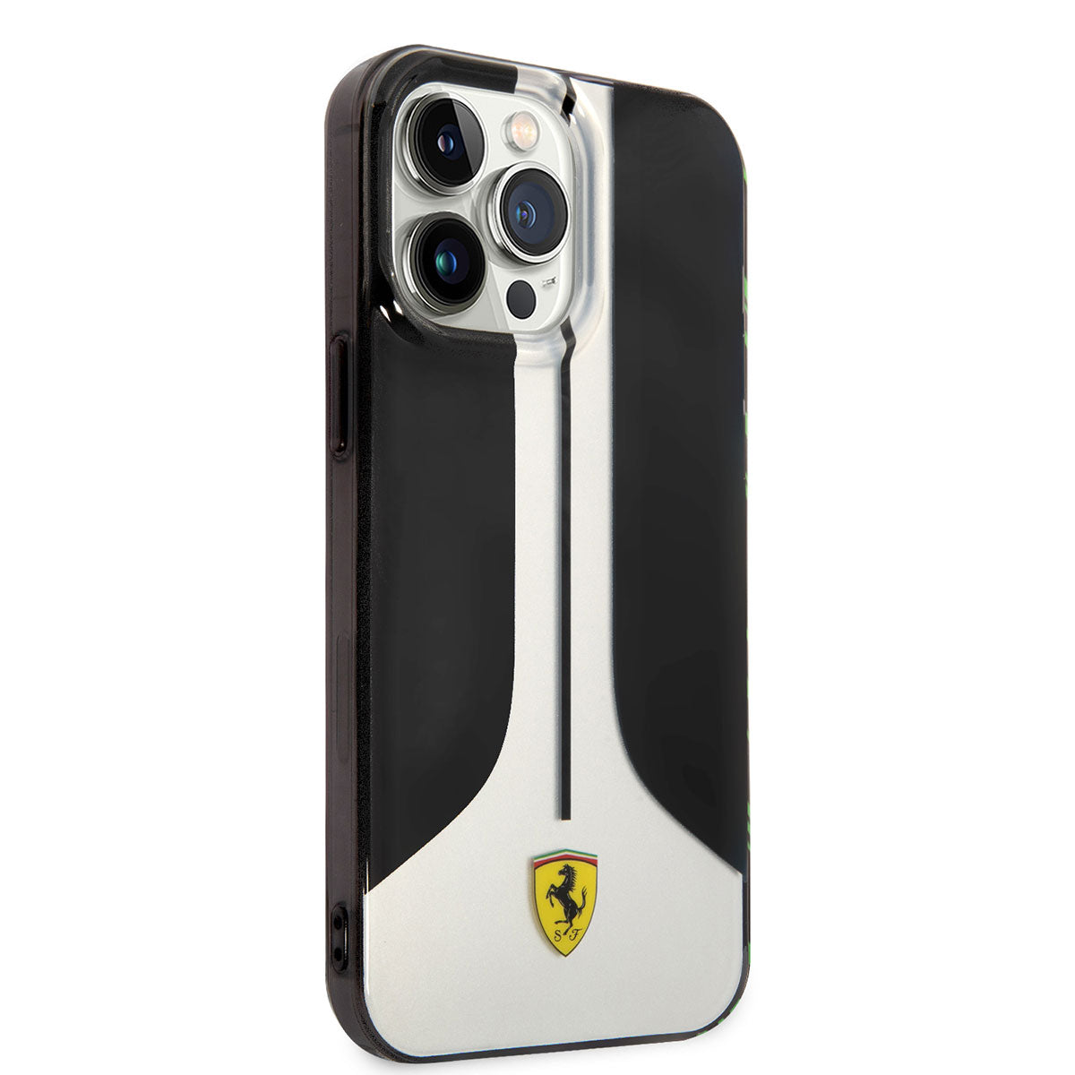 iPhone 14 Pro Max Kılıf Ferrari Orjinal Lisanslı 296 Çizgili Dizayn Kılıf Siyah
