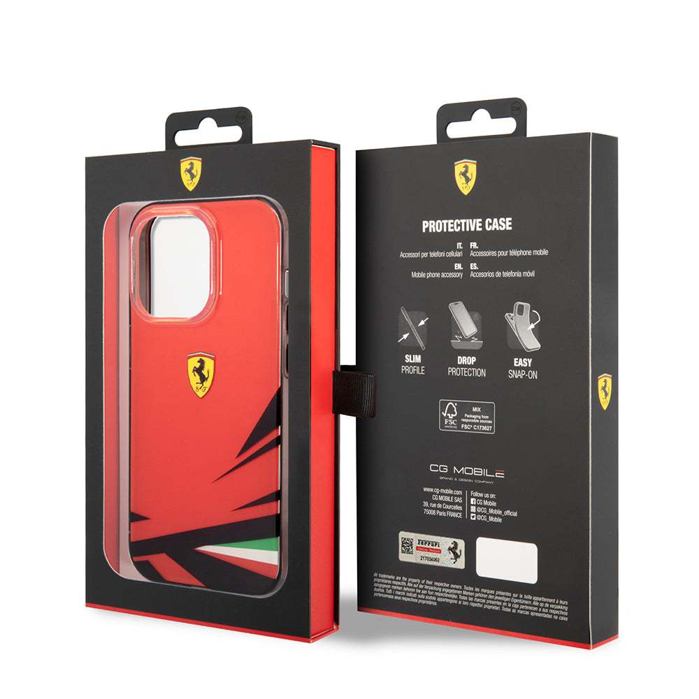 iPhone 14 Pro Max Kılıf Ferrari Sarı İtalyan Bayrak Baskılı Dizayn Kılıf Sarı