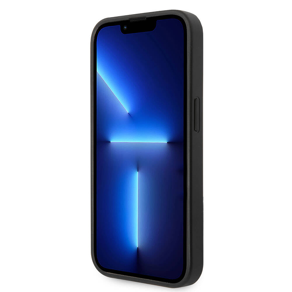 Apple iPhone 14 Pro Max Kılıf GUESS PU Deri Büyük Metal Logo Dizaynlı Kapak Pembe