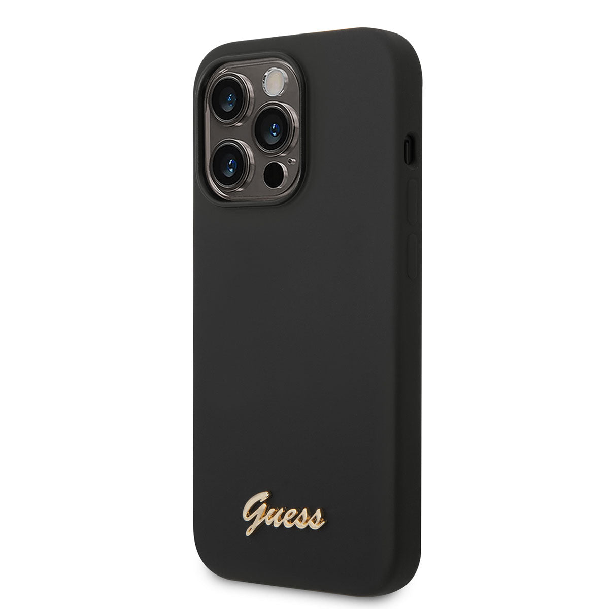 Apple iPhone 14 Pro Max Kılıf GUESS Silikon Kapak Siyah
