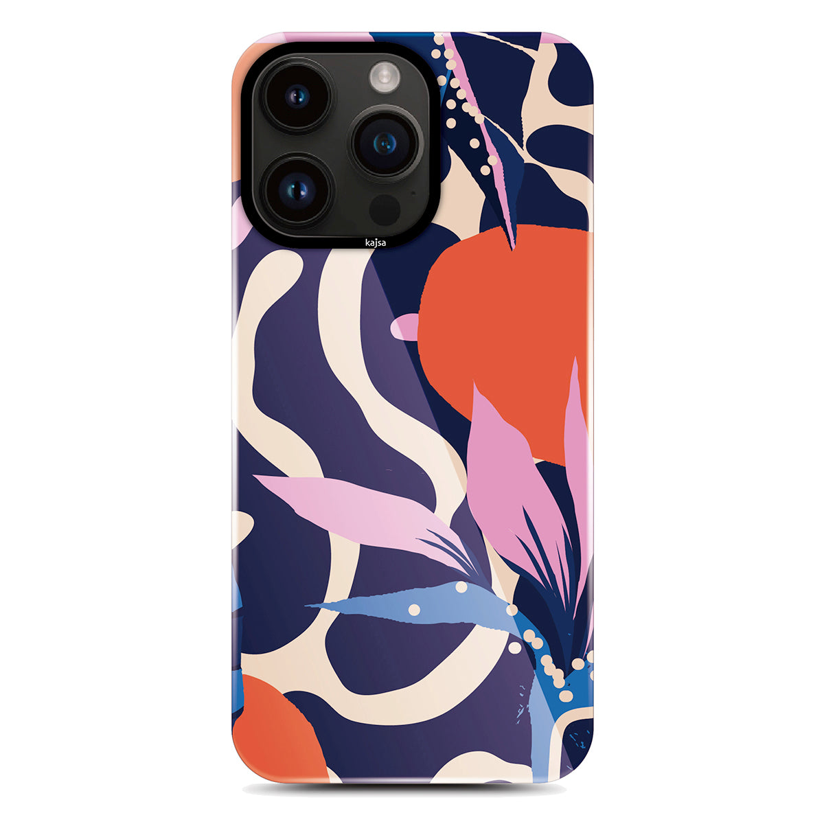 iPhone 14 Pro Max Kılıf HD Desenli Kajsa Shield Plus Flower Graphic Serisi Kılıf Mor