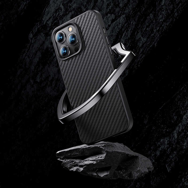 iPhone 14 Pro Max Kılıf Karbon Fiber Benks Civilian Aramid Protective Kılıf Siyah