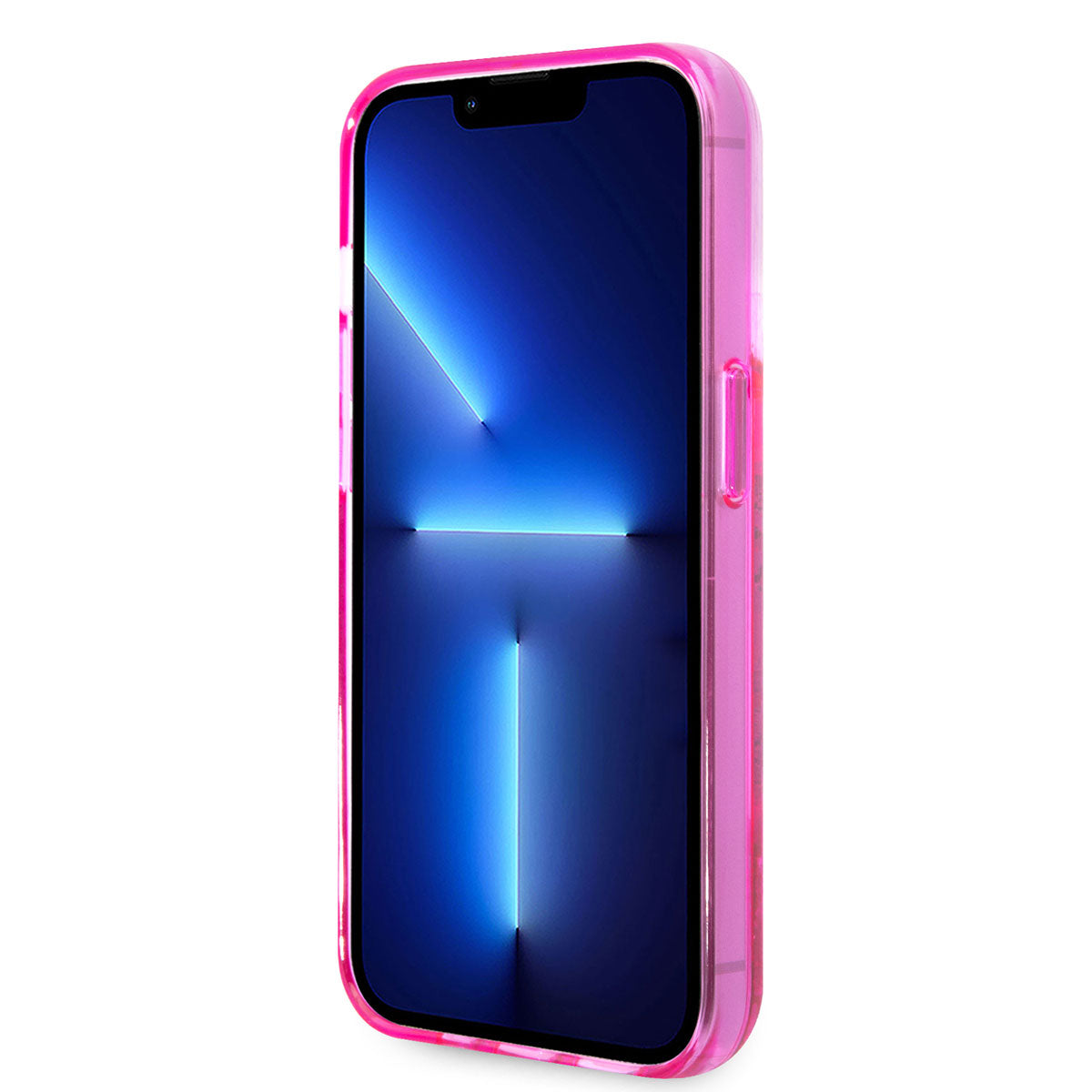 iPhone 14 Pro Max Kılıf Karl Lagerfeld Sıvılı Simli RSG Dizayn Kılıf Siyah