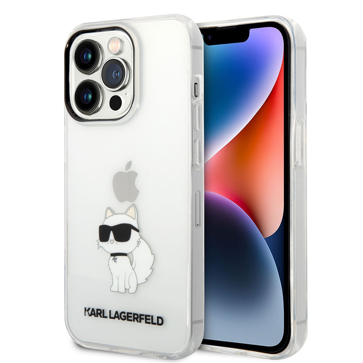 iPhone 14 Pro Max Kılıf Karl Lagerfeld Transparan Choupette Dizayn Kılıf Renksiz