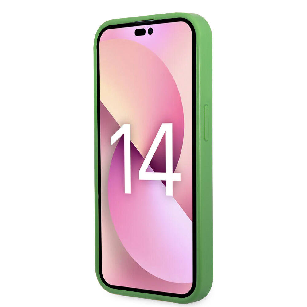 Apple iPhone 14 Pro Max Kılıf Lacoste Orjinal Lisanslı PU Pike Desenli Arka Yüzey İkonik Timsah Dokuma Logolu Kapak Lacivert