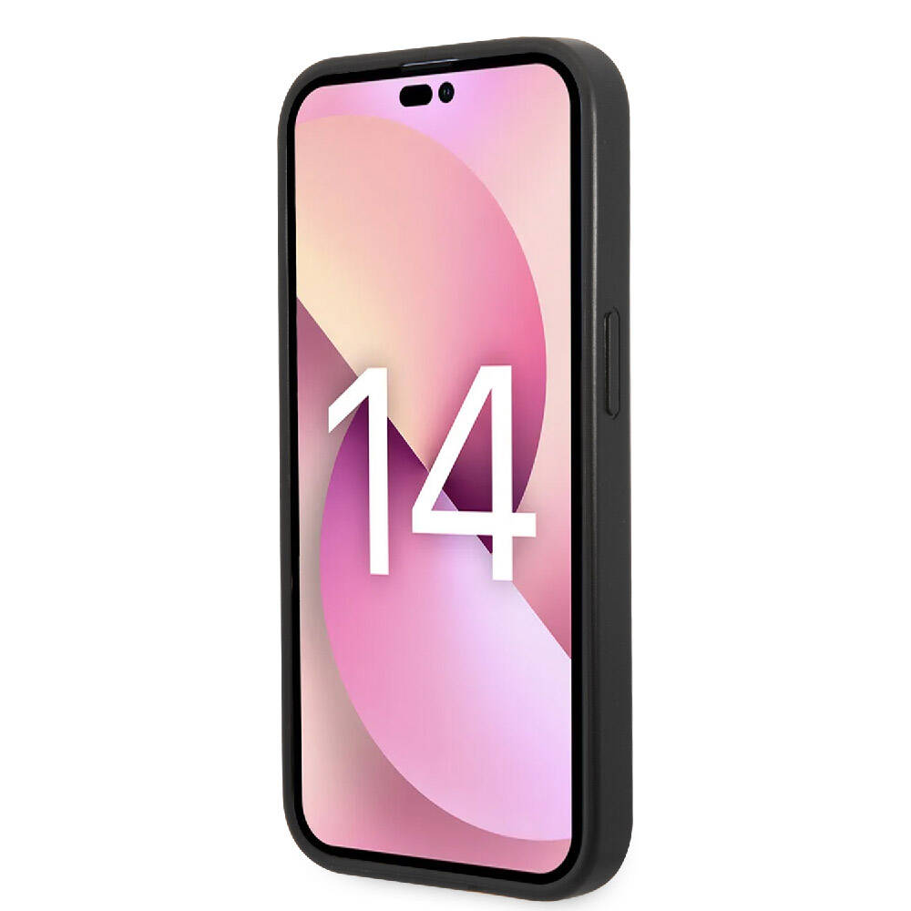 Apple iPhone 14 Pro Max Kılıf Lacoste Orjinal Lisanslı PU Pike Desenli Arka Yüzey İkonik Timsah Dokuma Logolu Kapak Lacivert