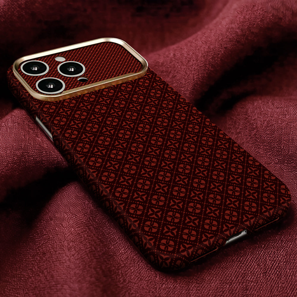 Apple iPhone 14 Pro Max Kılıf M-Safe Şarj Özellikli Zore Paris Velix Sert PC Kapak Bordo