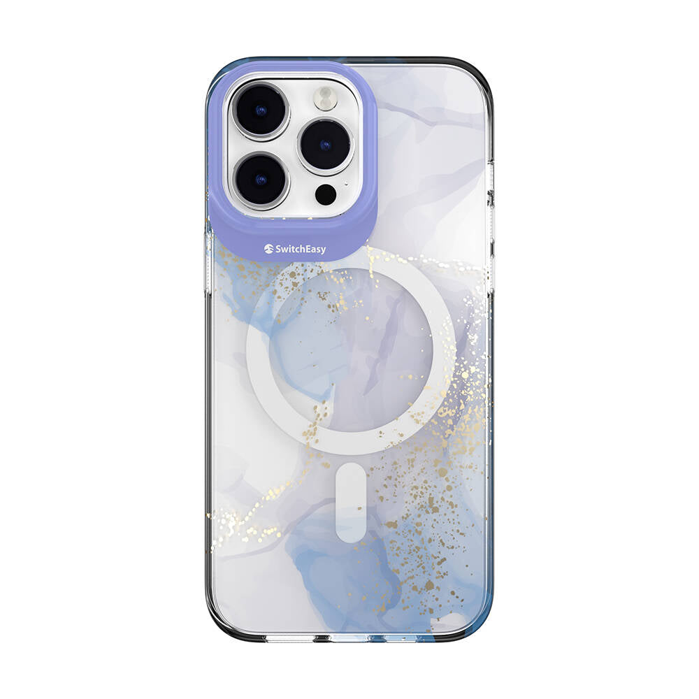 iPhone 14 Pro Max Kılıf Magsafe Şarj Özellikli Çift IMD Baskılı Lisanslı Switcheasy Artist-M Veil Kılıf Mor