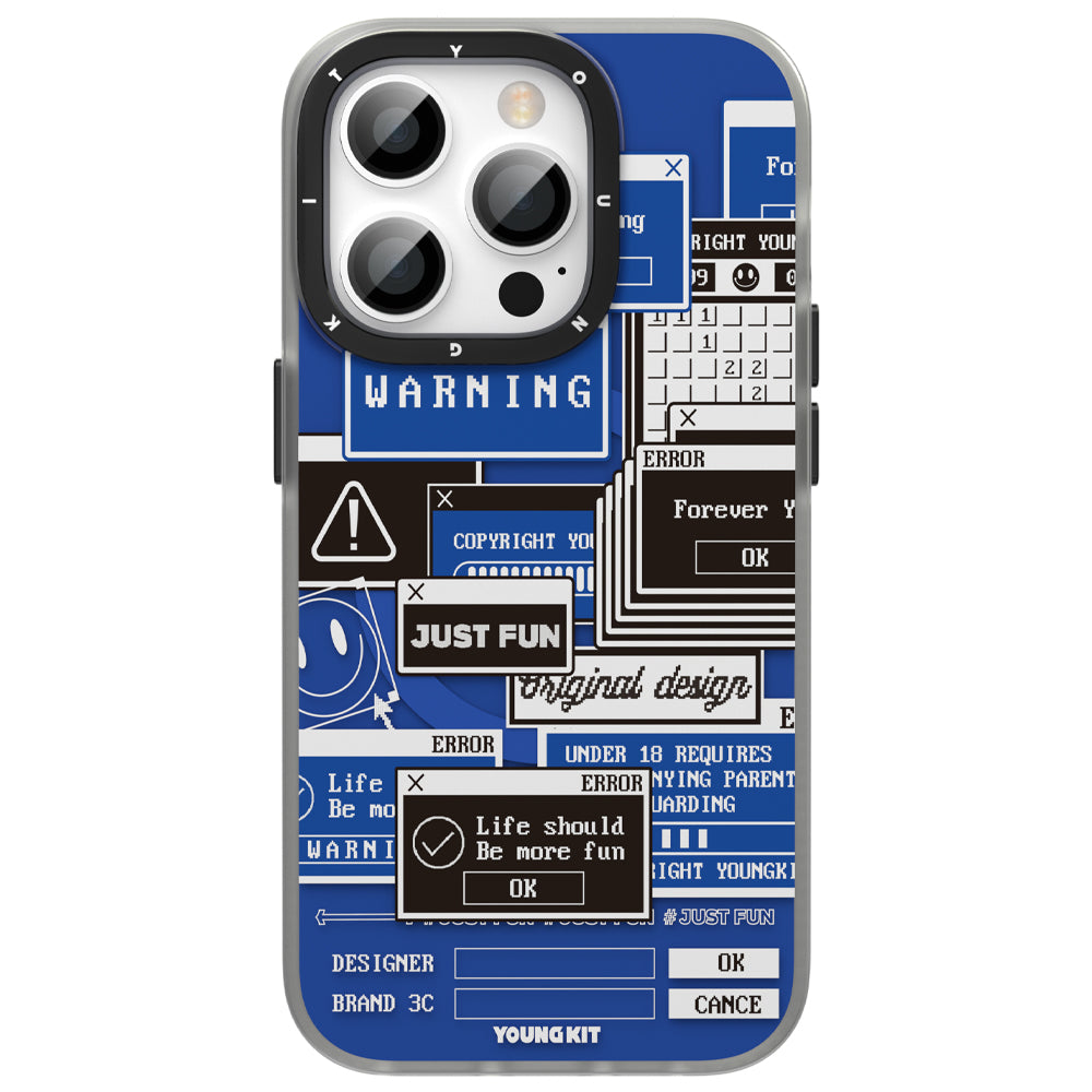 iPhone 14 Pro Max Kılıf Magsafe Şarj Özellikli YoungKit Code Case Serisi Kılıf Mavi