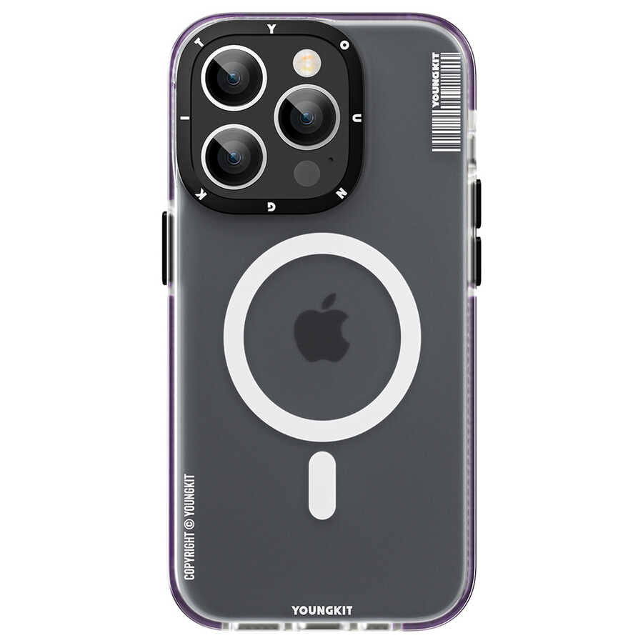 iPhone 14 Pro Max Kılıf Magsafe Şarj Özellikli Youngkit Jane Sand Serisi Kılıf Pembe