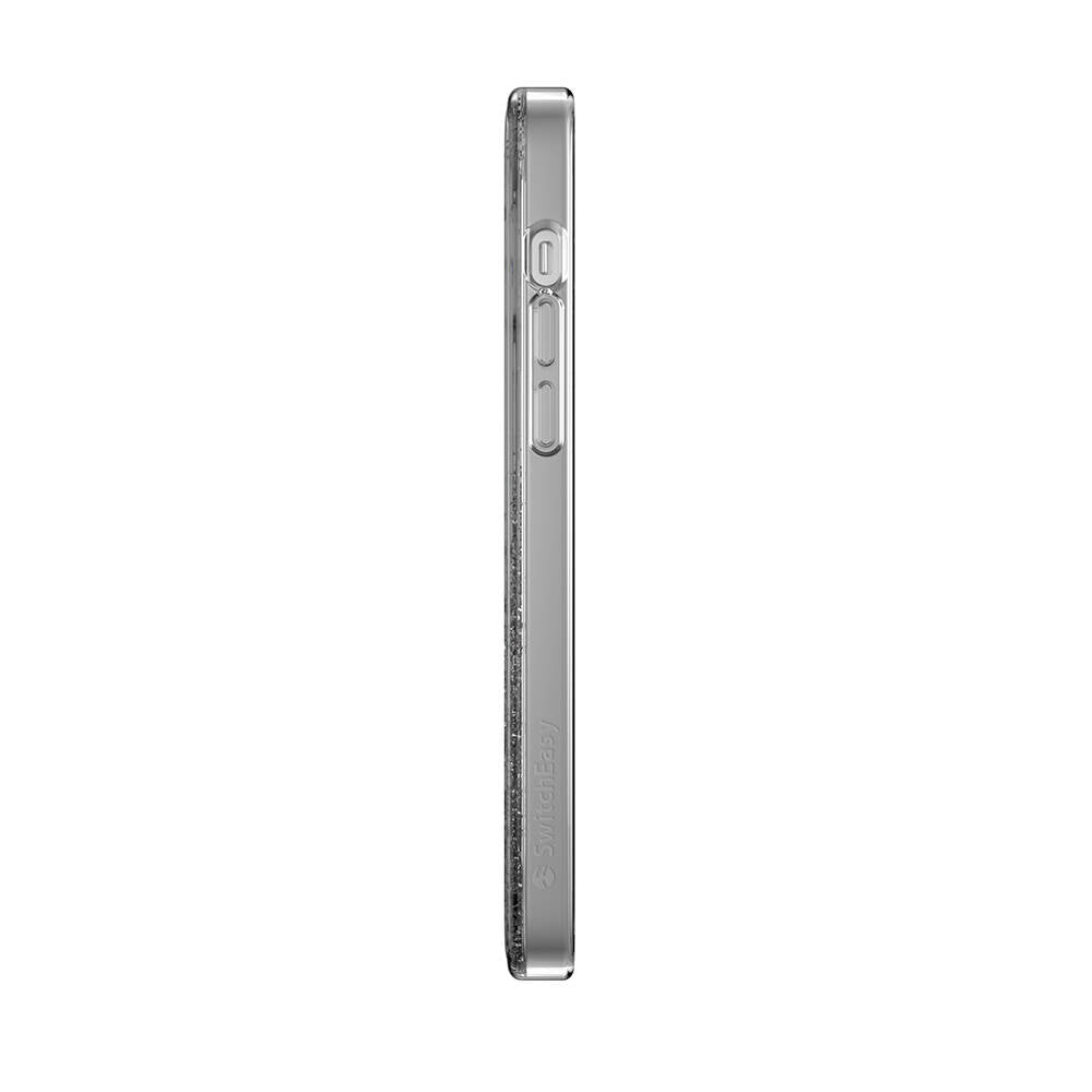 iPhone 14 Pro Max Kılıf Parlayan Simli Şeffaf Lisanslı Switcheasy Starfield Kılıf Mor