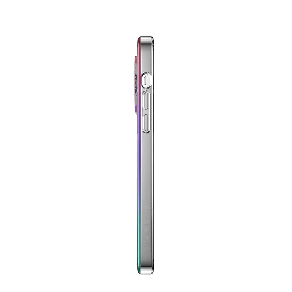iPhone 14 Pro Max Kılıf Renk Geçişli Kenarları Şeffaf Tasarımlı Lisanslı Switcheasy Crush Plus Kılıf Starlight