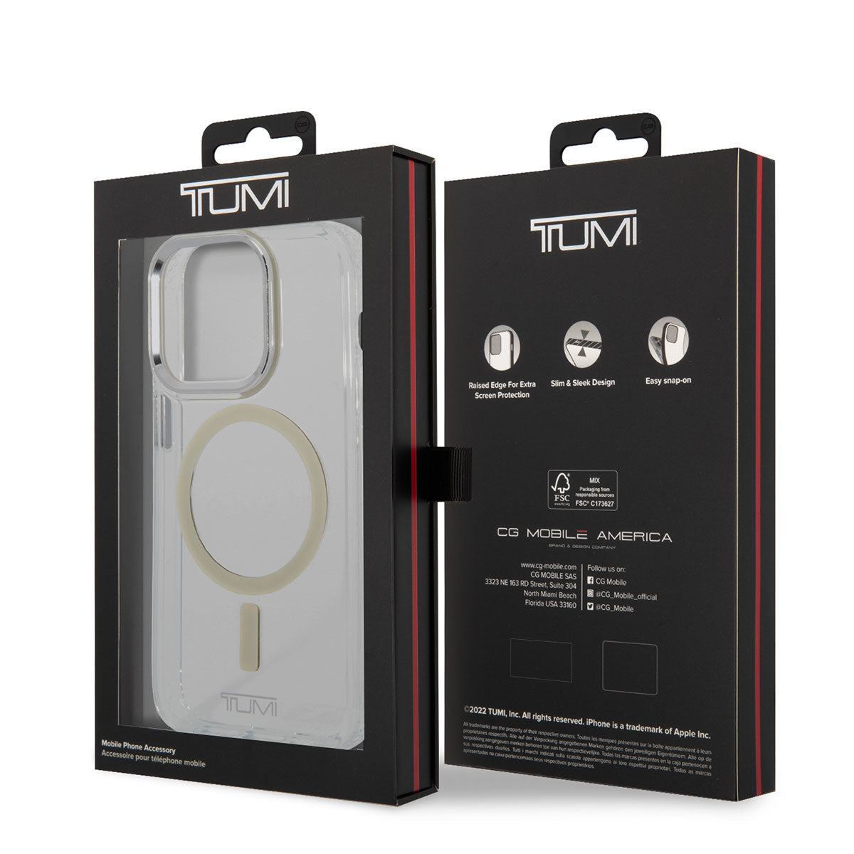 iPhone 14 Pro Max Kılıf TUMI Magsafe Şarj Özellikli Airbag Tasarımlı Kılıf Renksiz