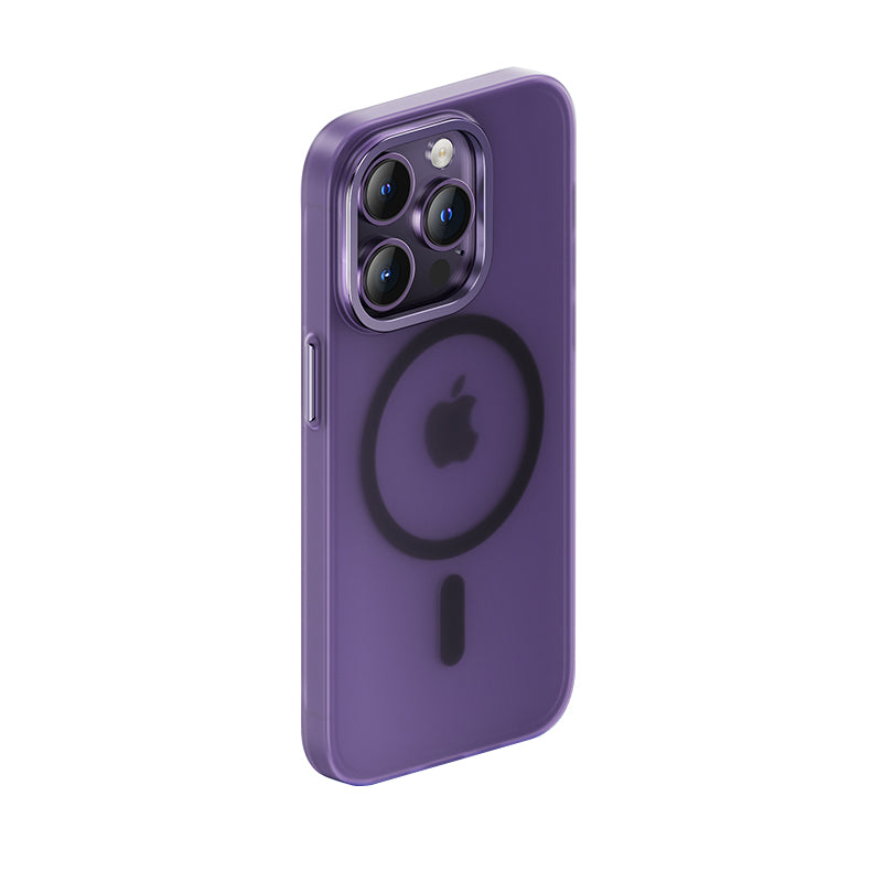 iPhone 14 Pro Max Kılıf Wireless Şarj Destekli Benks Yeni Seri Magnetik Haze Kılıf Derin Mor