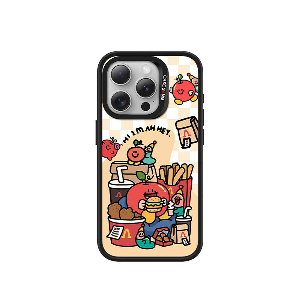 iPhone 14 Pro Max Magsafe Şarj Özellikli Casebang Ahhey Serisi Arka Panel Pembe