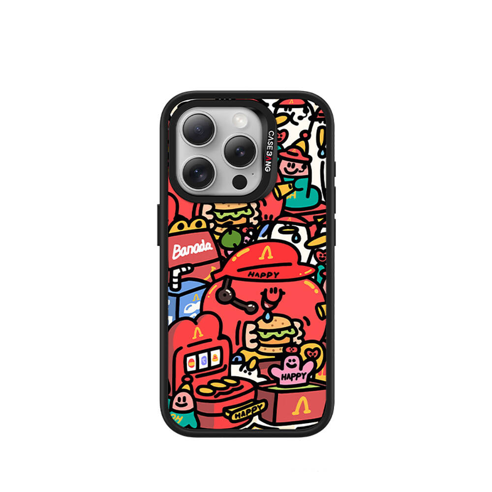 iPhone 14 Pro Max Magsafe Şarj Özellikli Casebang Ahhey Serisi Arka Panel Pembe