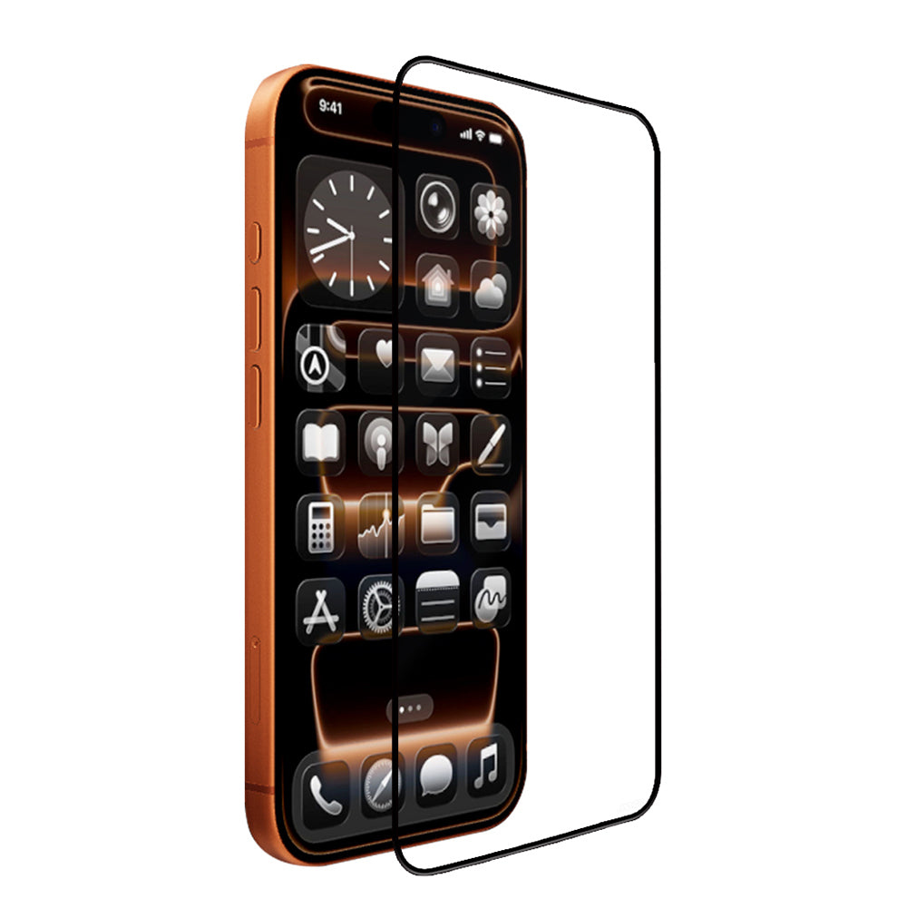 Apple iPhone 14 Pro Mohseven M6 HD Temperli Cam Ekran Koruyucu + Kolay Uygulama Aparatı Şeffaf