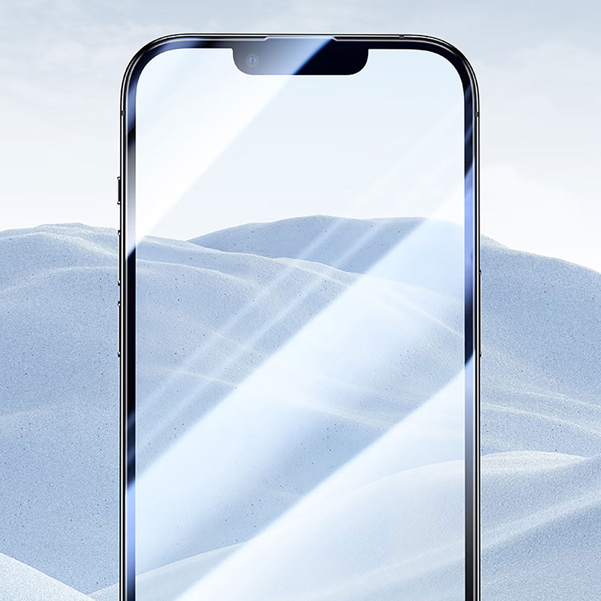 iPhone 14 Pro Wiwu CZ-003 Mavi Işık Teknolojili Hidrofobik ve Oleofobik Parlama Önleyici Cam Ekran Koruyucu Siyah