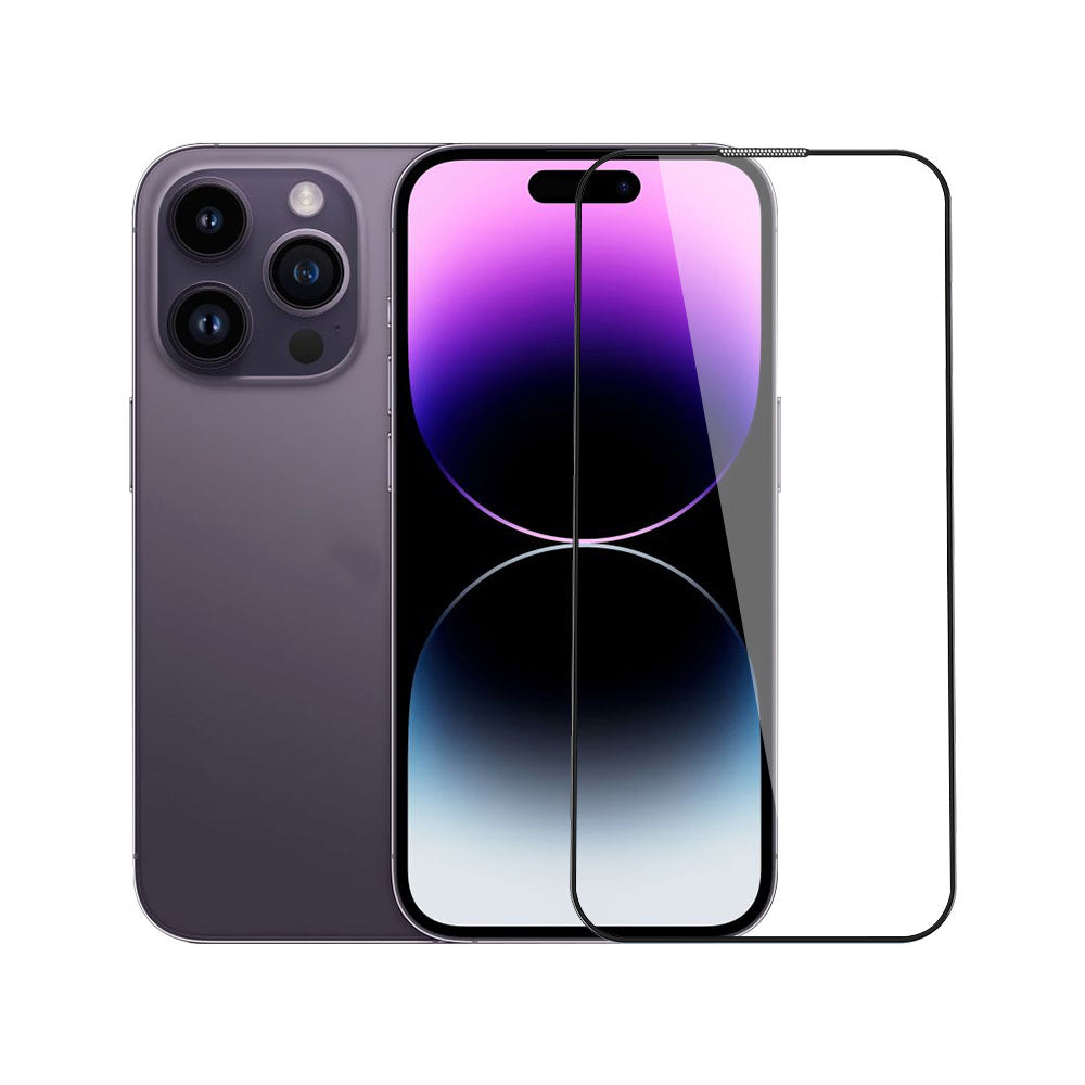 iPhone 14 Pro Wiwu CZ-003 Mavi Işık Teknolojili Hidrofobik ve Oleofobik Parlama Önleyici Cam Ekran Koruyucu Siyah