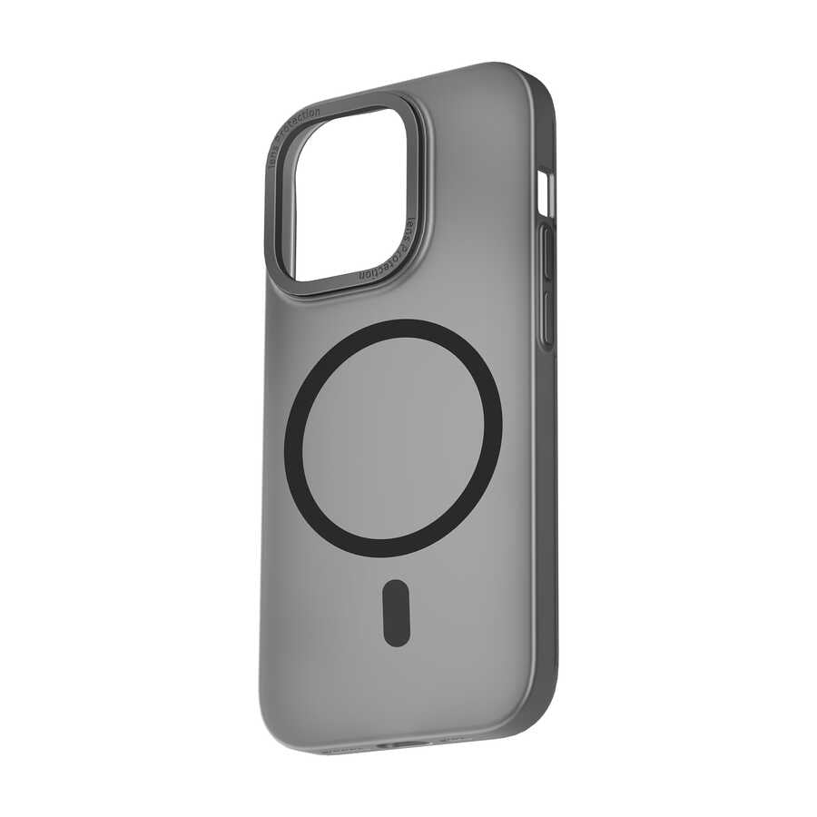 iPhone 14 Pro Wiwu Frosted Magnetic Buzlu Sert PC Kılıf Derin Mor