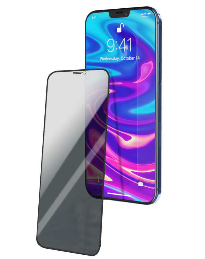 iPhone 14 Pro Wiwu iPrivacy HD Anti-Peep Ekran Koruyucu Siyah