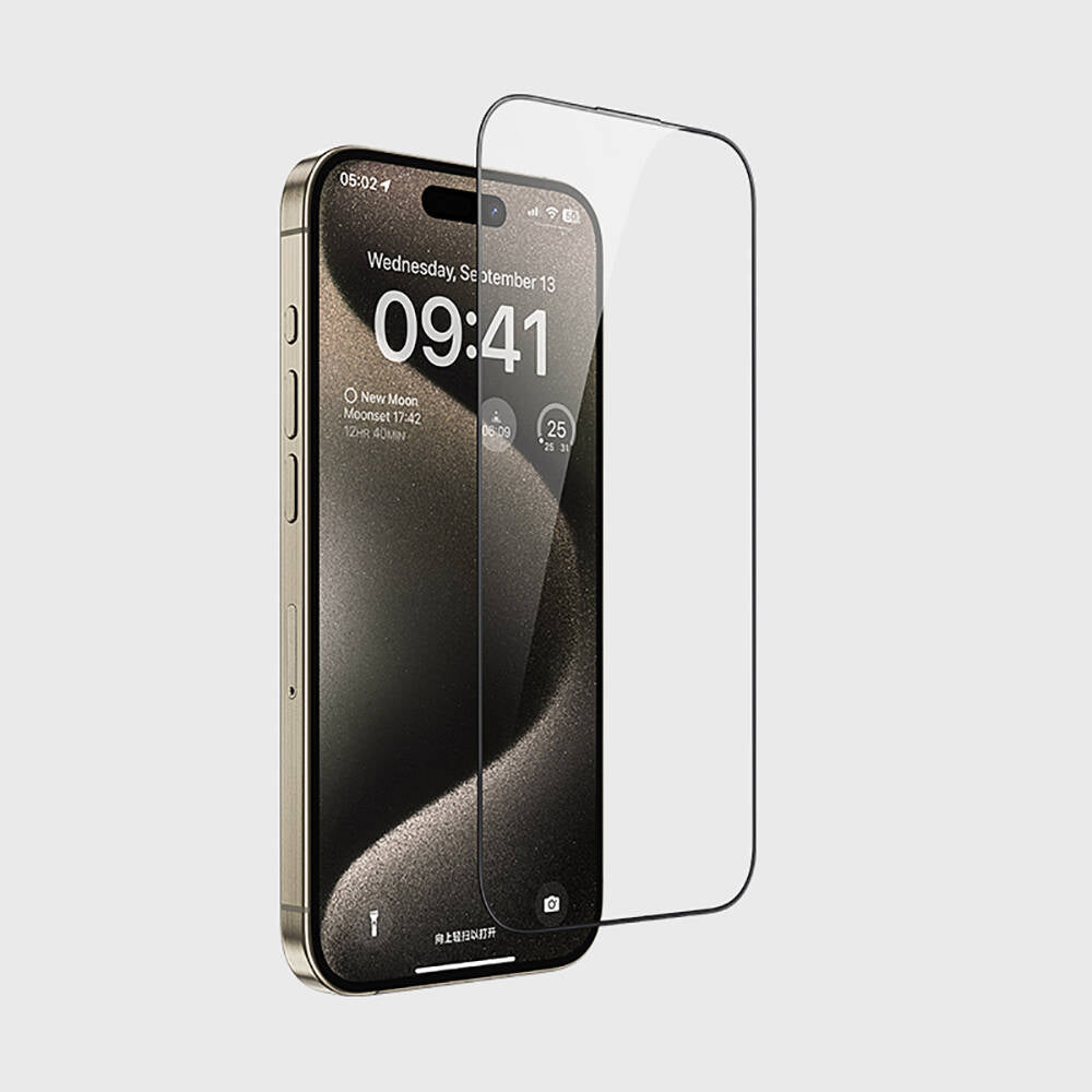 iPhone 15 Casebang Clear HD Ekran Koruyucu + Kolay Uygulama Aparatı Renksiz