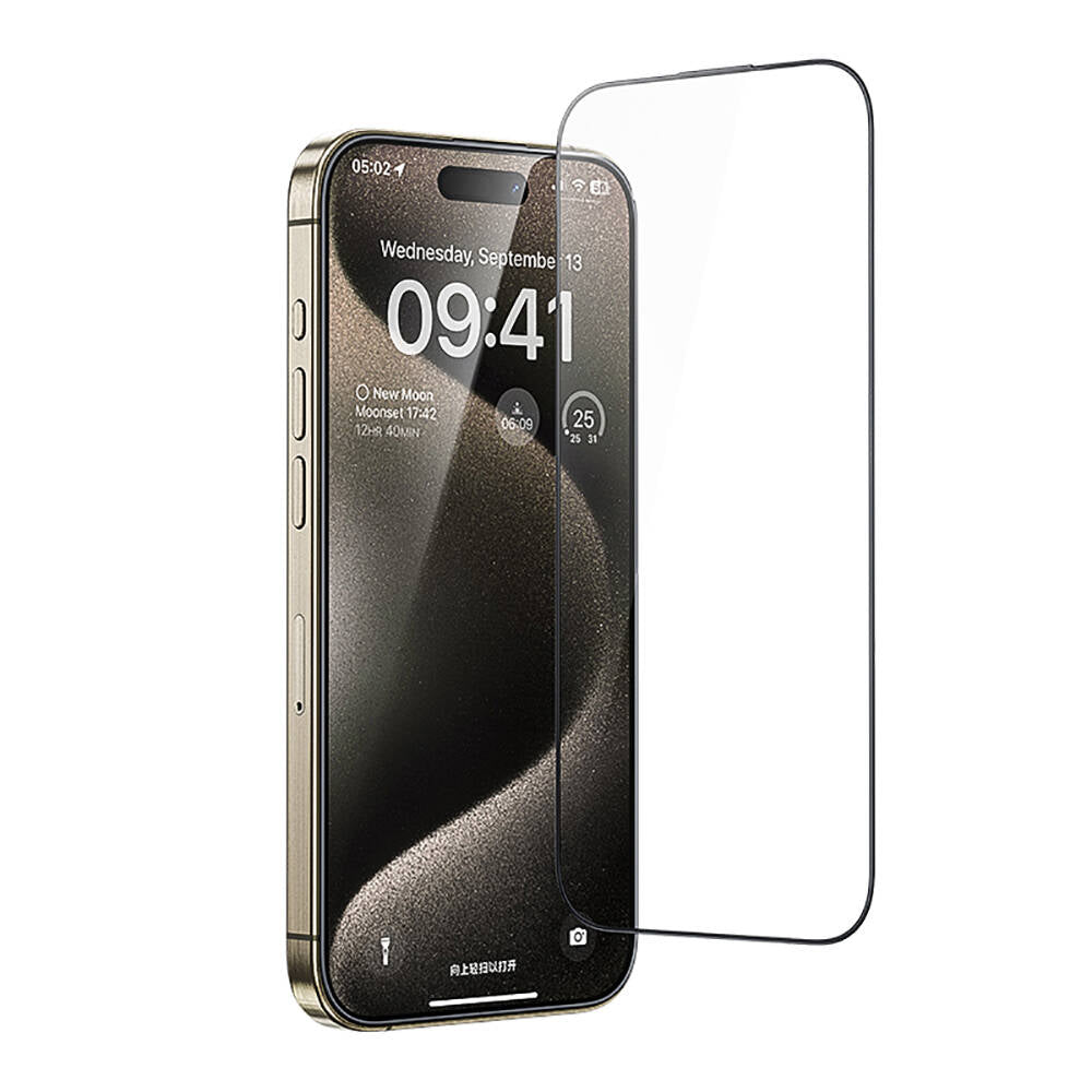 iPhone 15 Casebang Clear HD Ekran Koruyucu + Kolay Uygulama Aparatı Renksiz