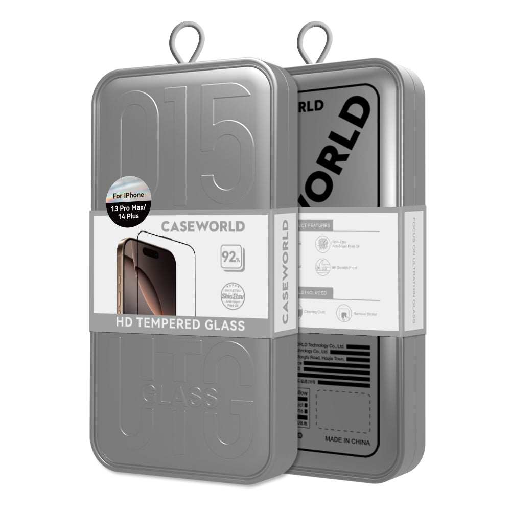 Apple iPhone 15 CaseWorld 0.25mm HD 3D Temperli Cam Ekran Koruyucu + Uygulama Aparatlı Şeffaf