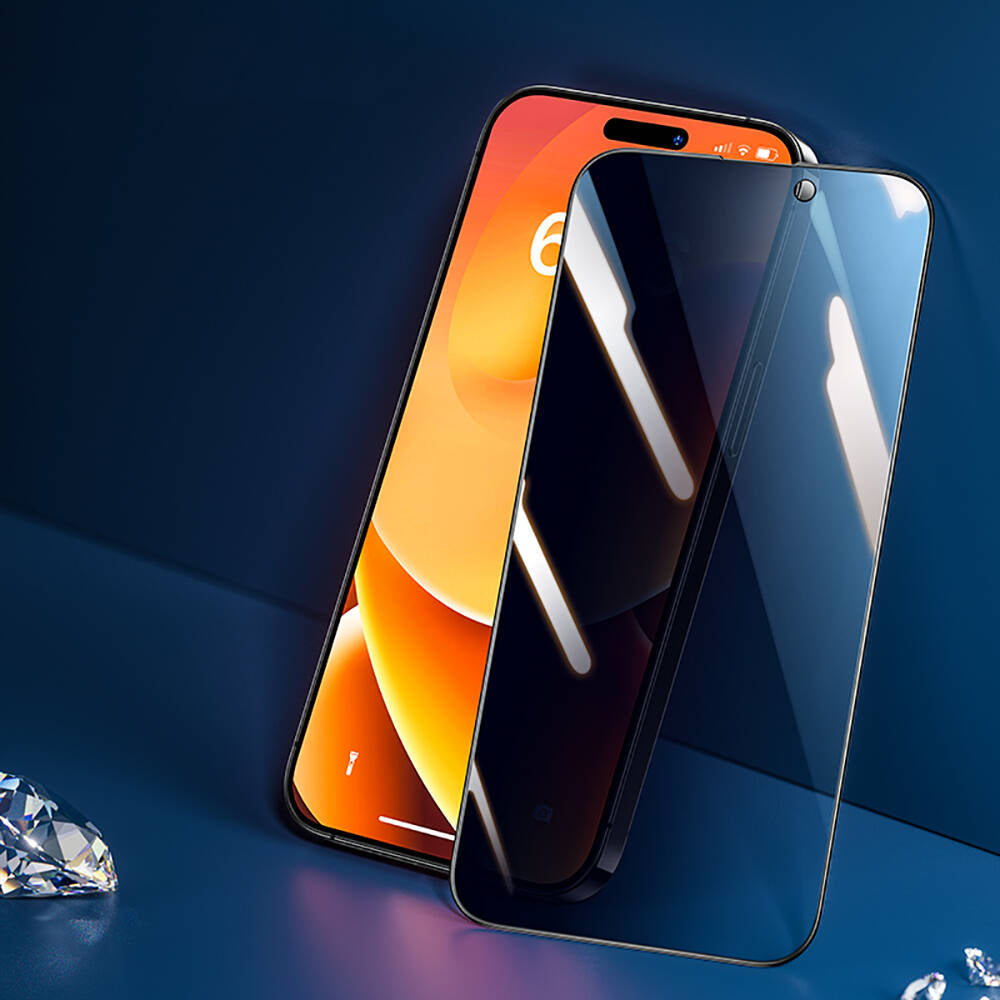 iPhone 15 Hidrofobik Ve Oleofobik Özellikli Benks Privacy Air Shield Ekran Koruyucu 10'lu Paket Şeffaf