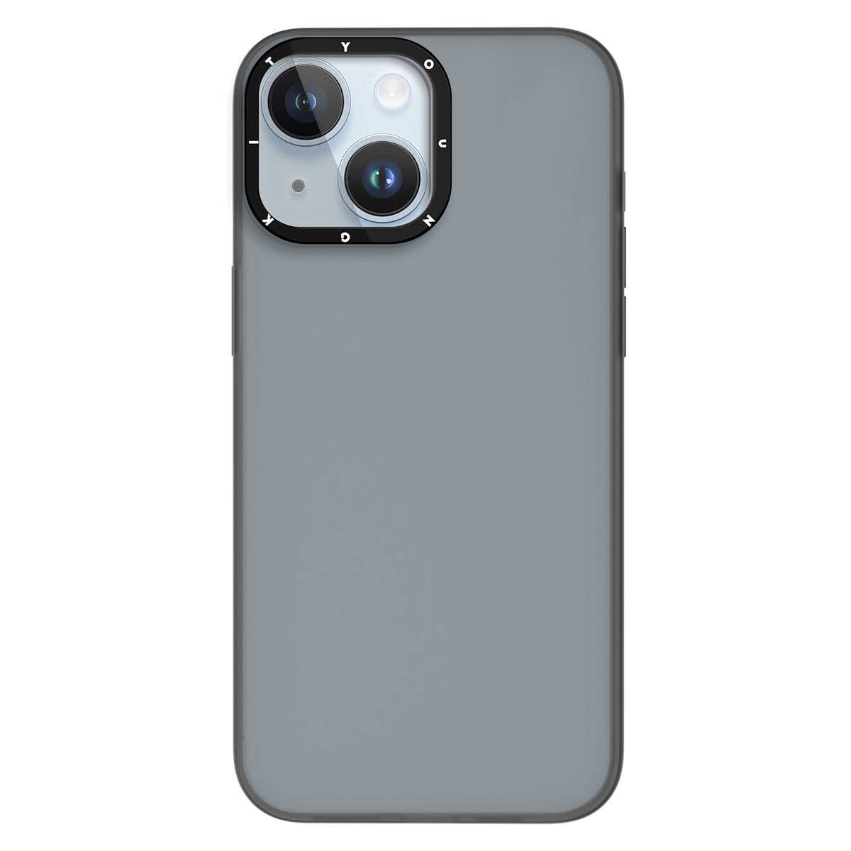 iPhone 15 Kılıf Buzlu Mat Tasarım Youngkit Hidden Sand Serisi Kılıf Gri