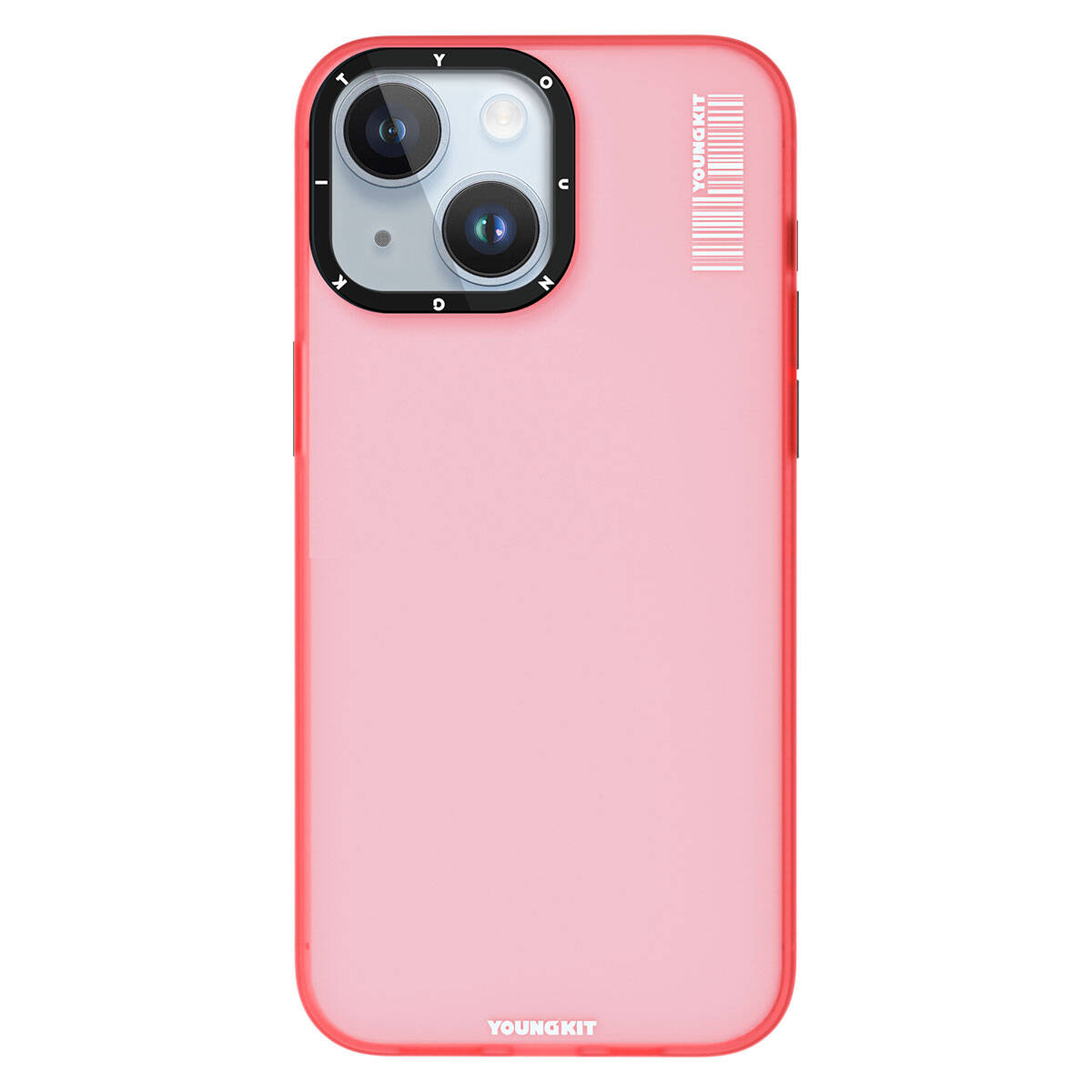 iPhone 15 Kılıf Buzlu Mat Tasarım Youngkit Hidden Sand Serisi Kılıf Pembe