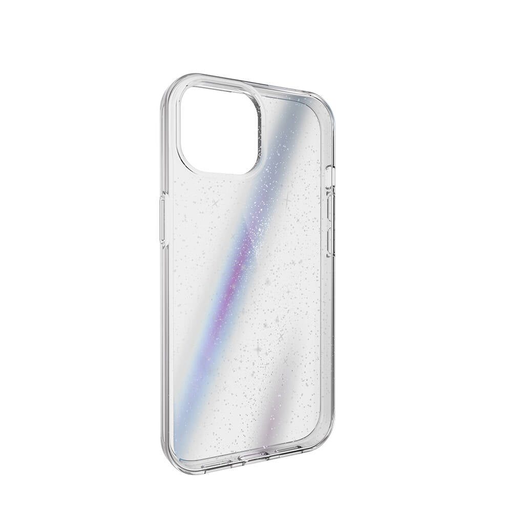 iPhone 15 Kılıf Çift Katmanlı IMD Baskılı Bumper Lisanslı Switcheasy Cosmos Nebula Kılıf Renksiz