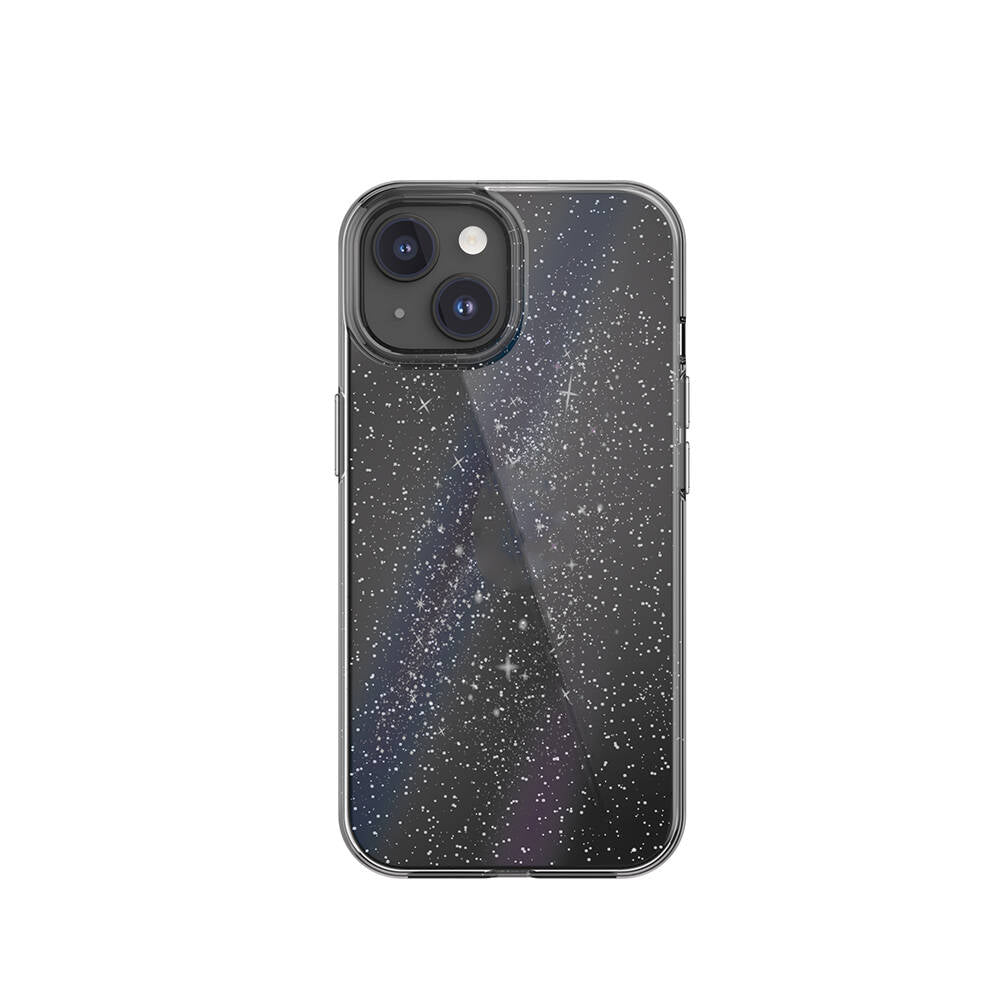 iPhone 15 Kılıf Çift Katmanlı IMD Baskılı Bumper Lisanslı Switcheasy Cosmos Nebula Kılıf Renksiz