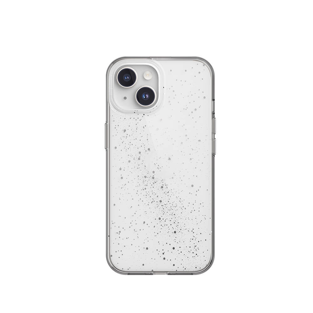 iPhone 15 Kılıf Çift Katmanlı IMD Baskılı Bumper Lisanslı Switcheasy Cosmos Starlight Kılıf Renksiz