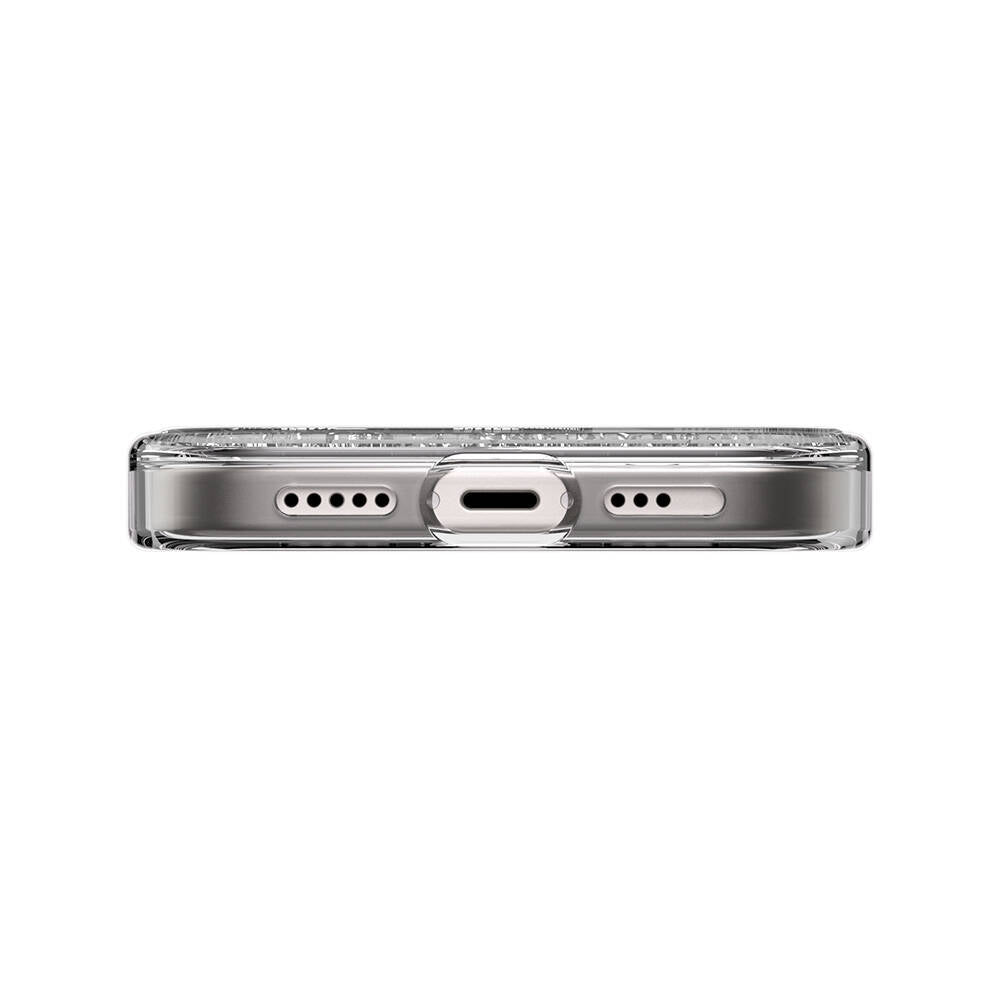 iPhone 15 Kılıf Magsafe Şarj Özellikli Parlayan Simli Şeffaf Lisanslı Switcheasy Starfield-M Kılıf Renksiz